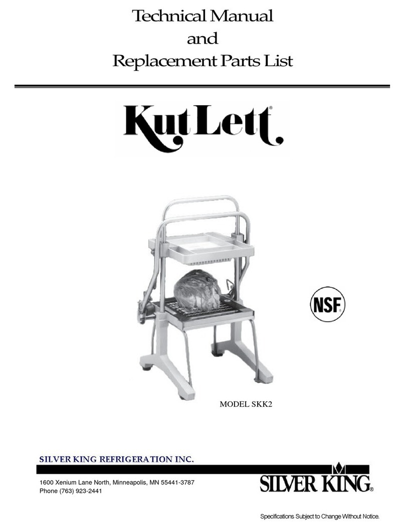 Silver King KutLett SKK2 Technical manual and replacement parts list