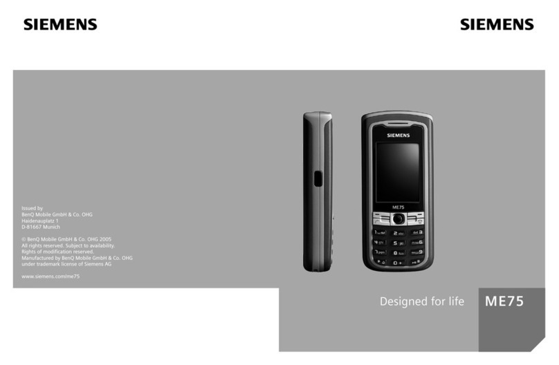Siemens ME75 operating manual