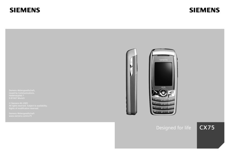 Siemens CX75 User manual Siemens CX75 User manual