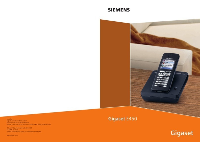 Siemens Gigaset E450 User manual