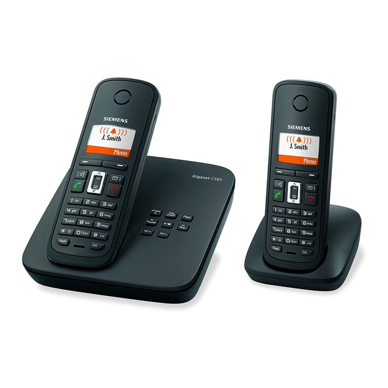Siemens Gigaset C385 User manual Siemens Gigaset C385 User manual