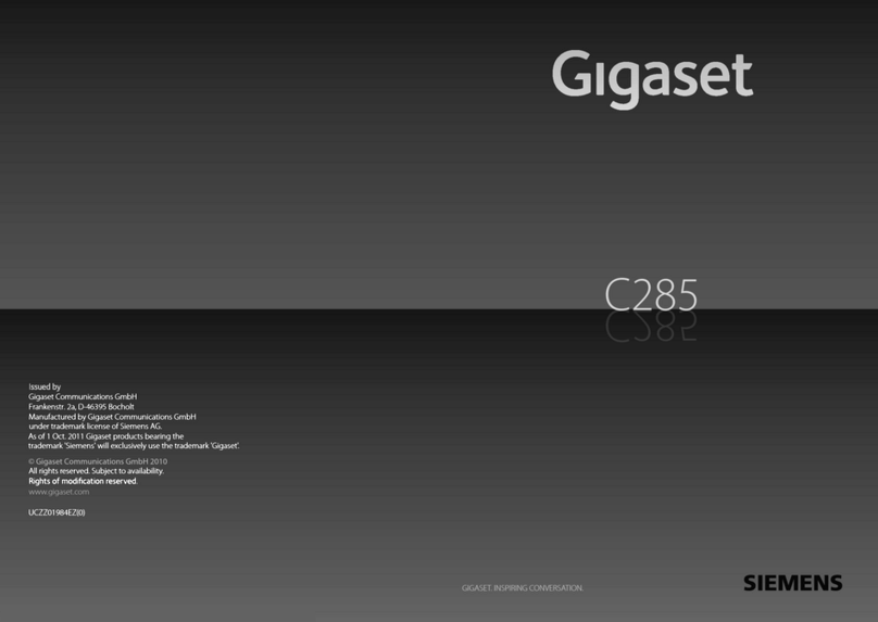 Siemens Gigaset C285-2 User manual