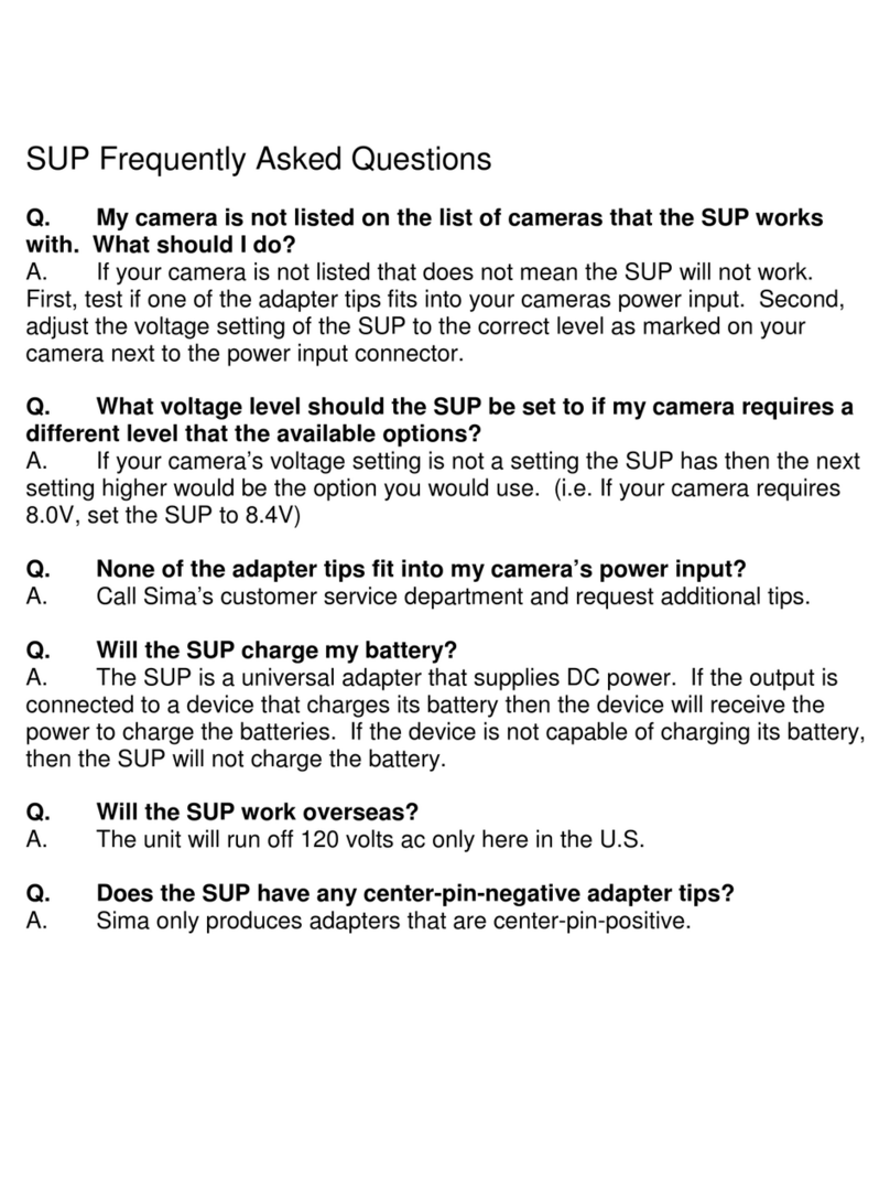 Sima SUP-1 Frequently asked questions