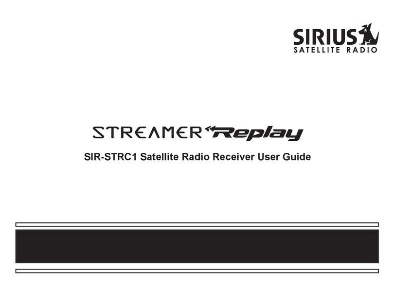 Sirius Satellite Radio Streamer Replay SIR-STRC1 User manual