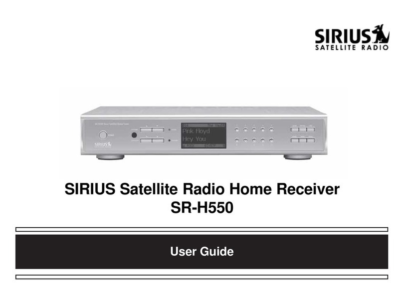 Sirius Satellite Radio SR-H550 user guide