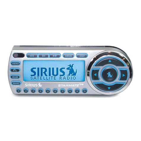 Sirius Satellite Radio STARMATE REPLAY ST2 User and installation guide Sirius Satellite Radio STARMATE REPLAY ST2 User and installation guide