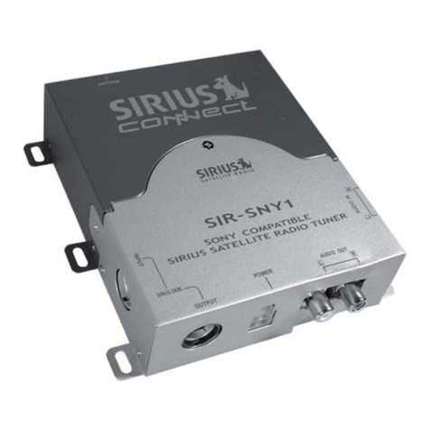 Sirius Satellite Radio SIRIUS SiriusConnect SIR-SNY1 User manual Sirius Satellite Radio SIRIUS SiriusConnect SIR-SNY1 User manual