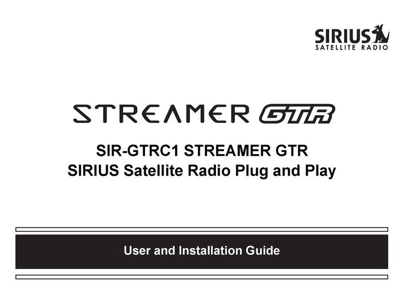 Sirius Satellite Radio STREAMER GTR SIR-GTRC1 Manual