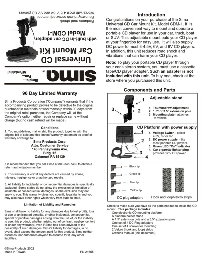 Sima CDM-1 User manual