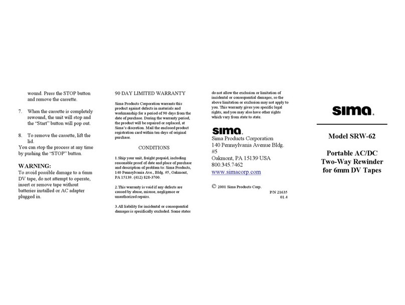 Sima SRW-62 user guide