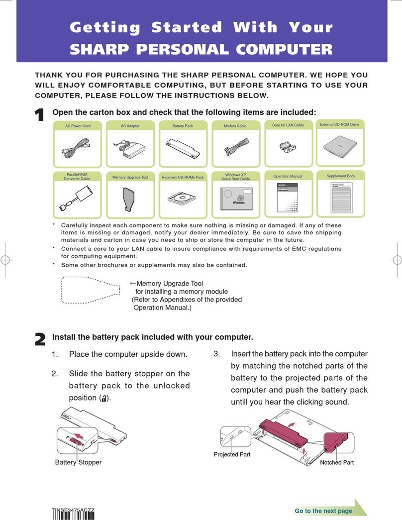 Sharp Actius PC-UM32W User manual