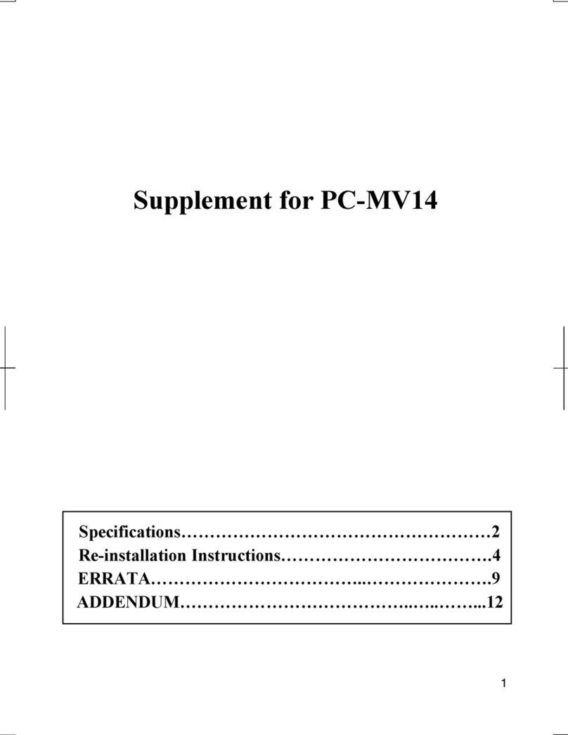 Sharp Actius PC-MV14 Owner's manual