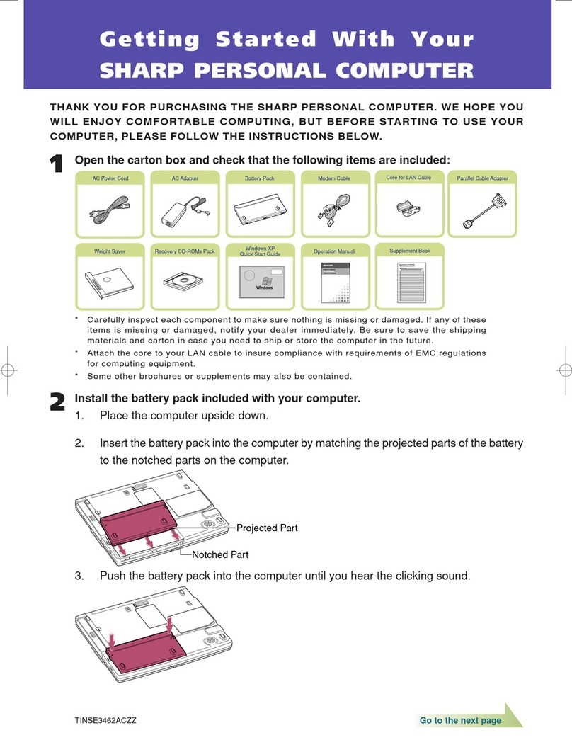 Sharp PC-MV Series Configuration guide