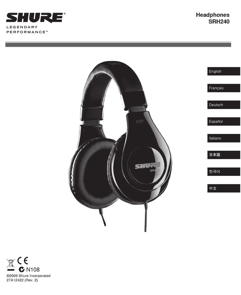 Shure SRH240 user guide