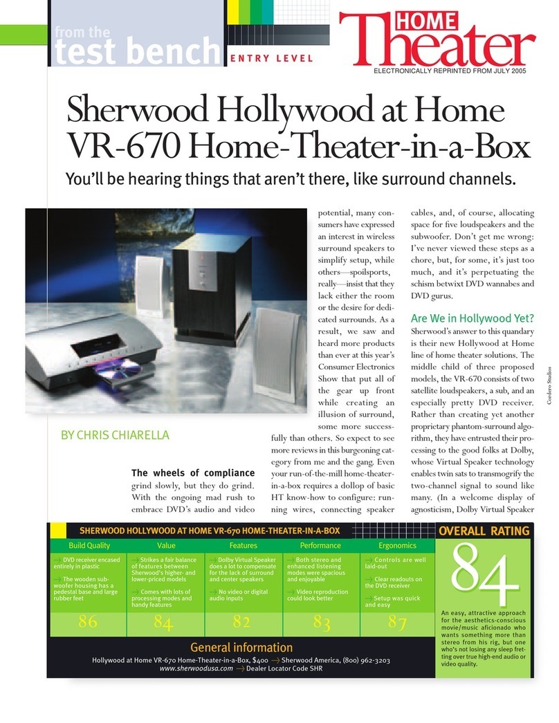 Sherwood VR-670 Brochure & specs