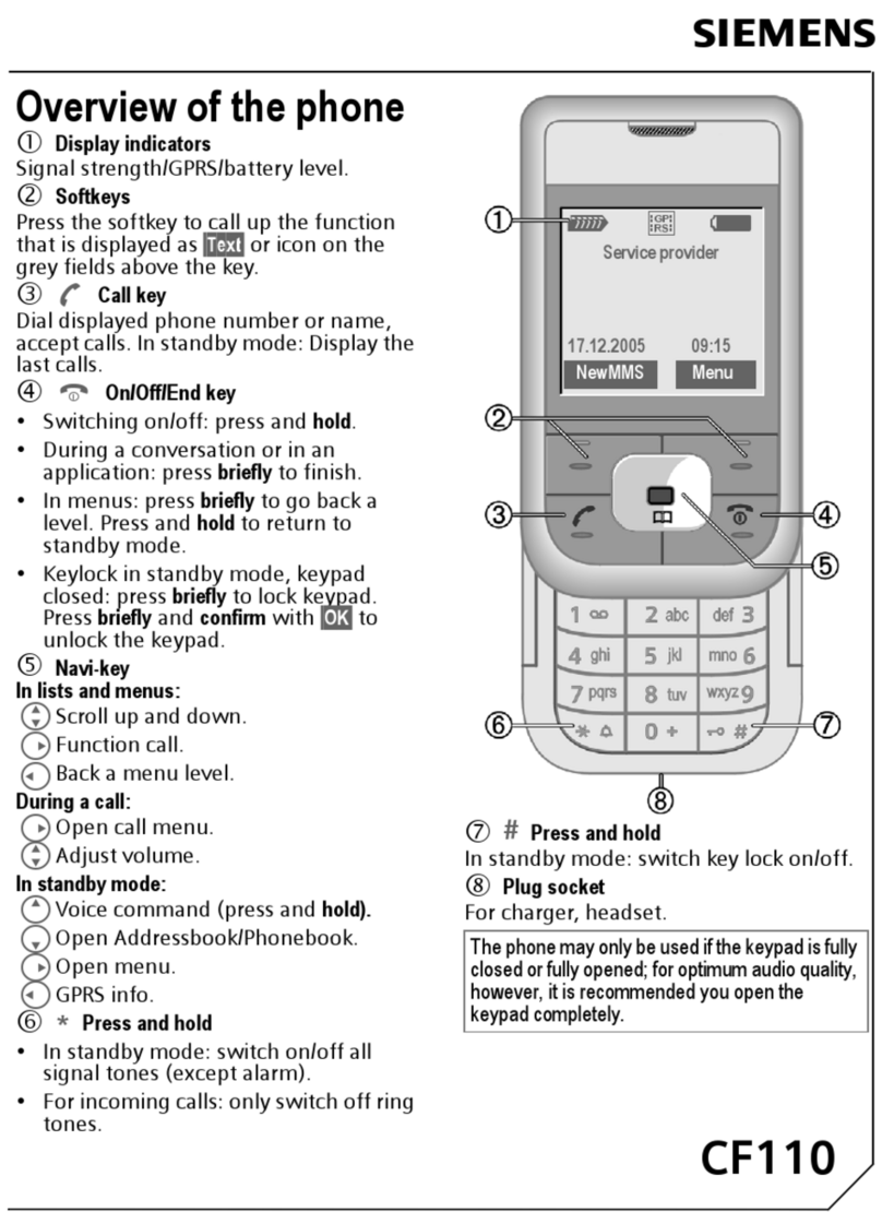 Siemens CF110 user guide