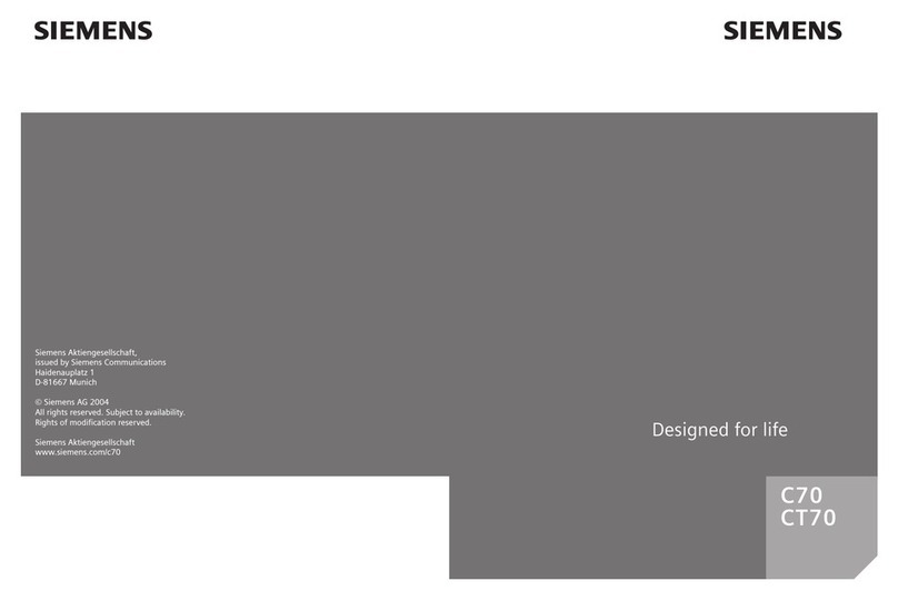 Siemens C70 User manual Siemens C70 User manual