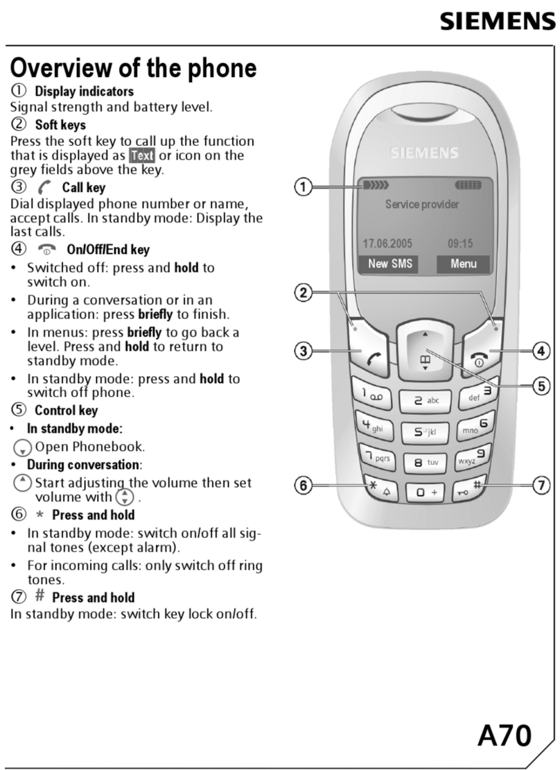 Siemens A70 User manual