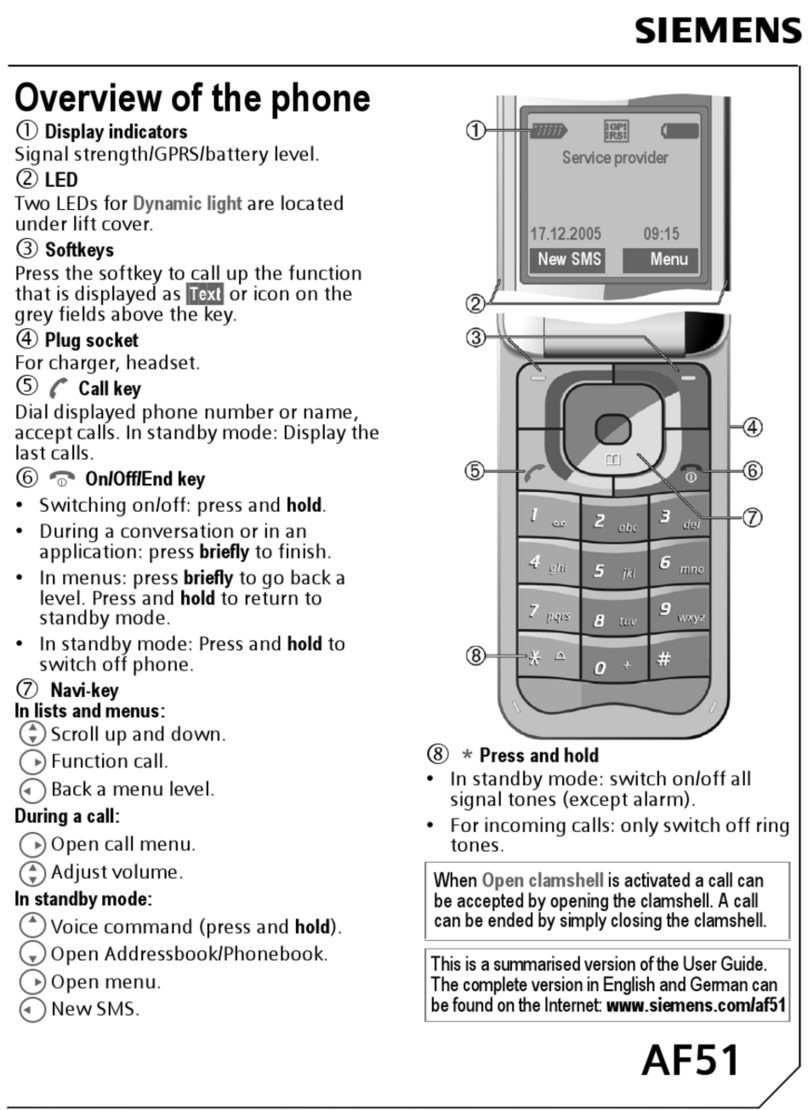 Siemens AF51 user guide