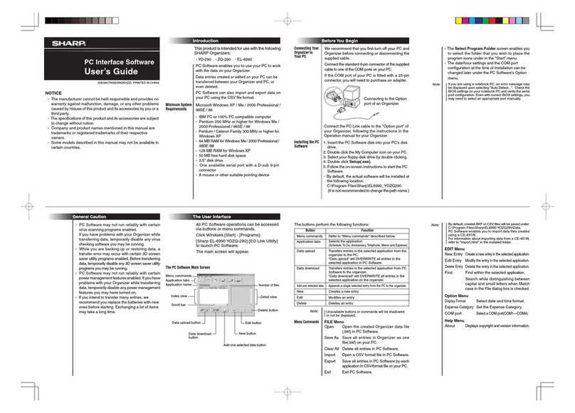 Sharp EL-6990 Quick start guide