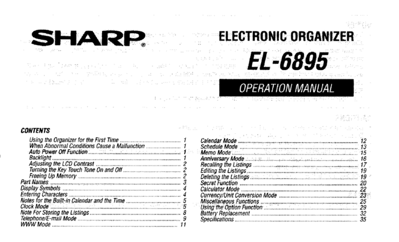 Sharp EL-6895 Operation manual