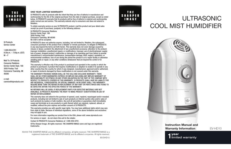 Sharper Image EV-HD10 Instruction Manual Sharper Image EV-HD10 Instruction Manual