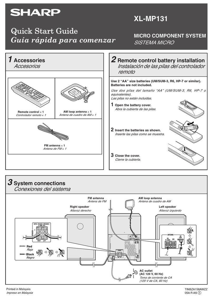 Sharp XL-MP131 User manual