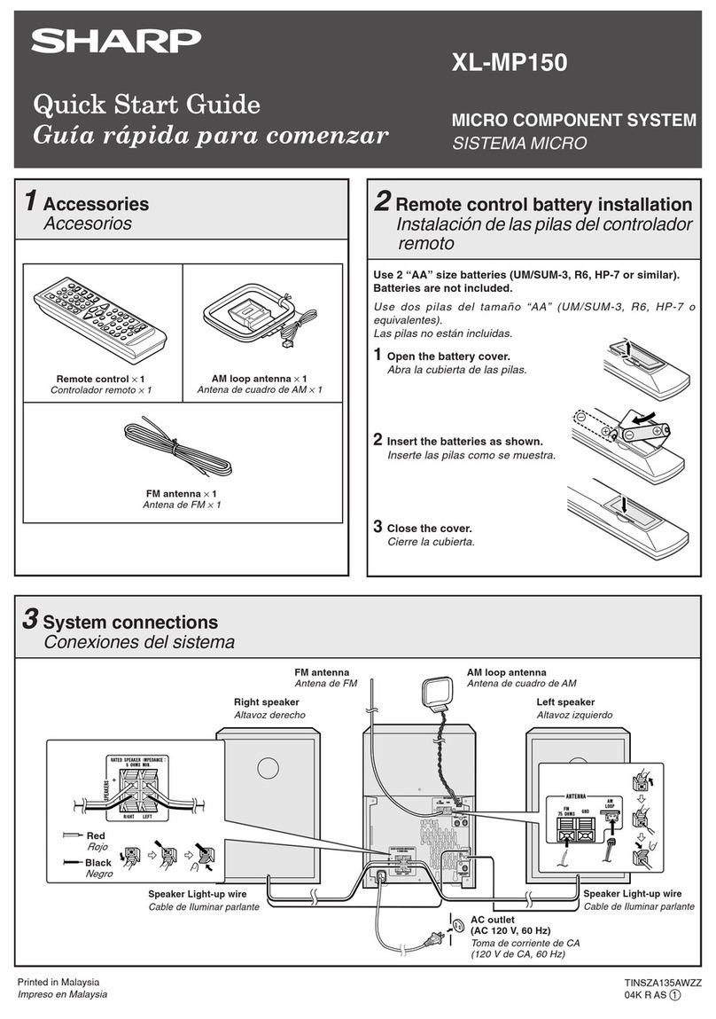 Sharp XL-MP150 User manual