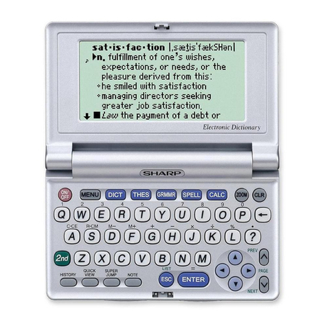 Sharp PW-E550 User manual Sharp PW-E550 User manual