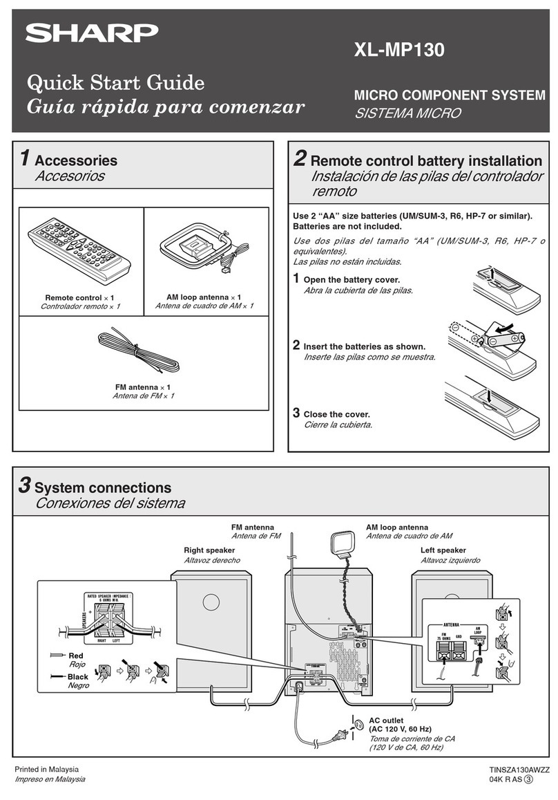 Sharp XL-MP130 User manual Sharp XL-MP130 User manual