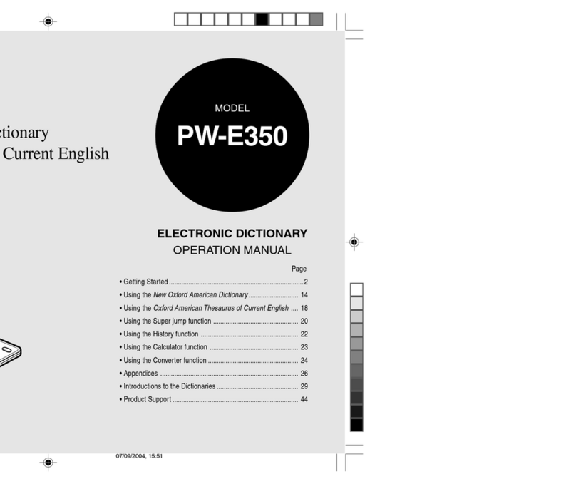 Sharp PW-E350 User manual Sharp PW-E350 User manual