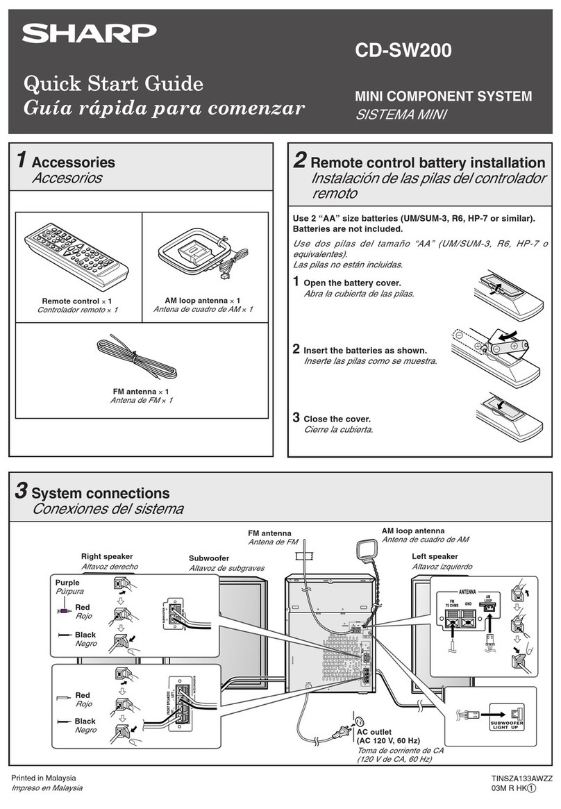 Sharp CD-SW200 User manual Sharp CD-SW200 User manual