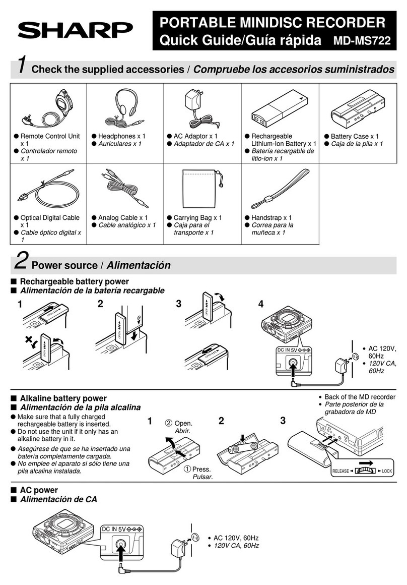 Sharp MD-MS722 User manual