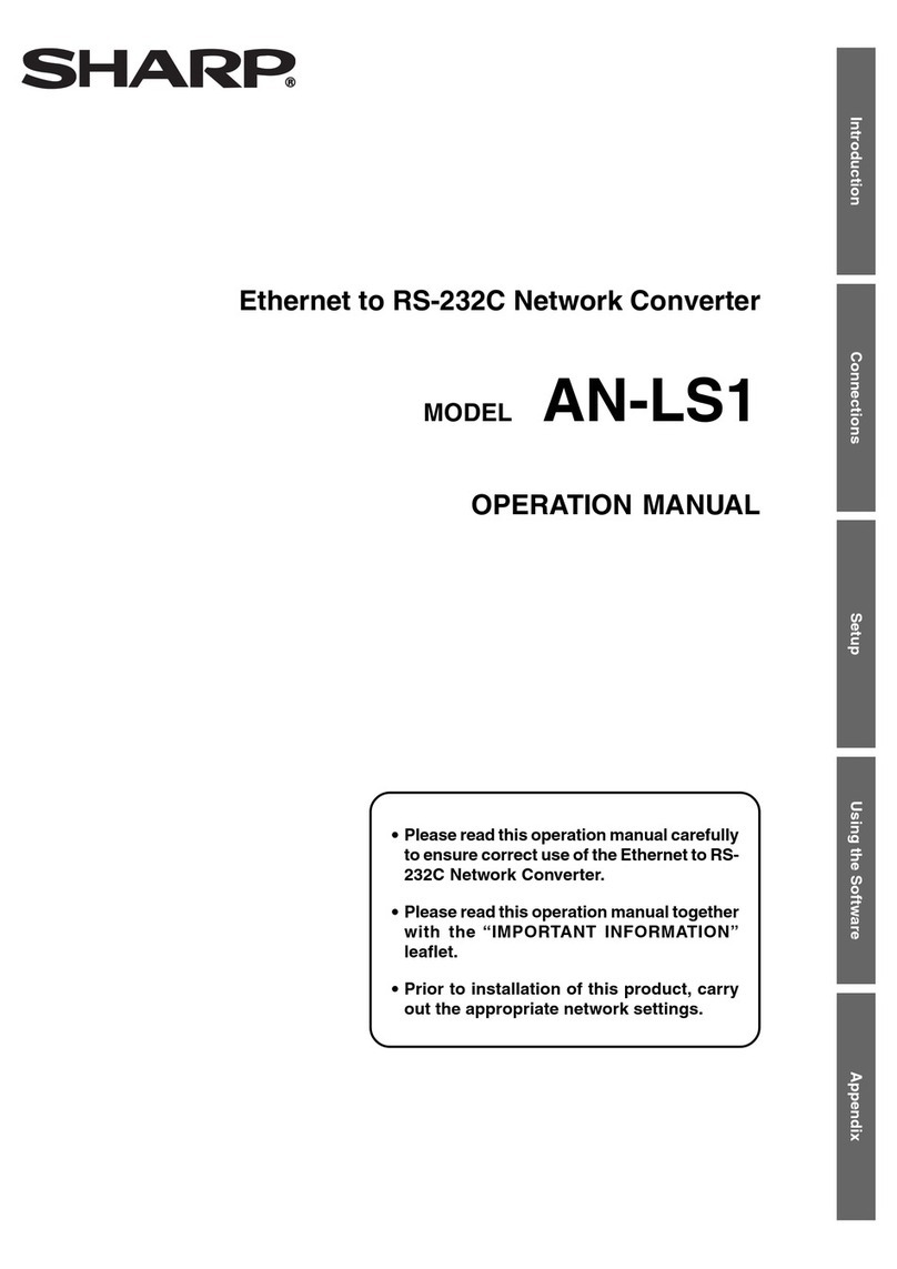 Sharp AN-LS1 User manual