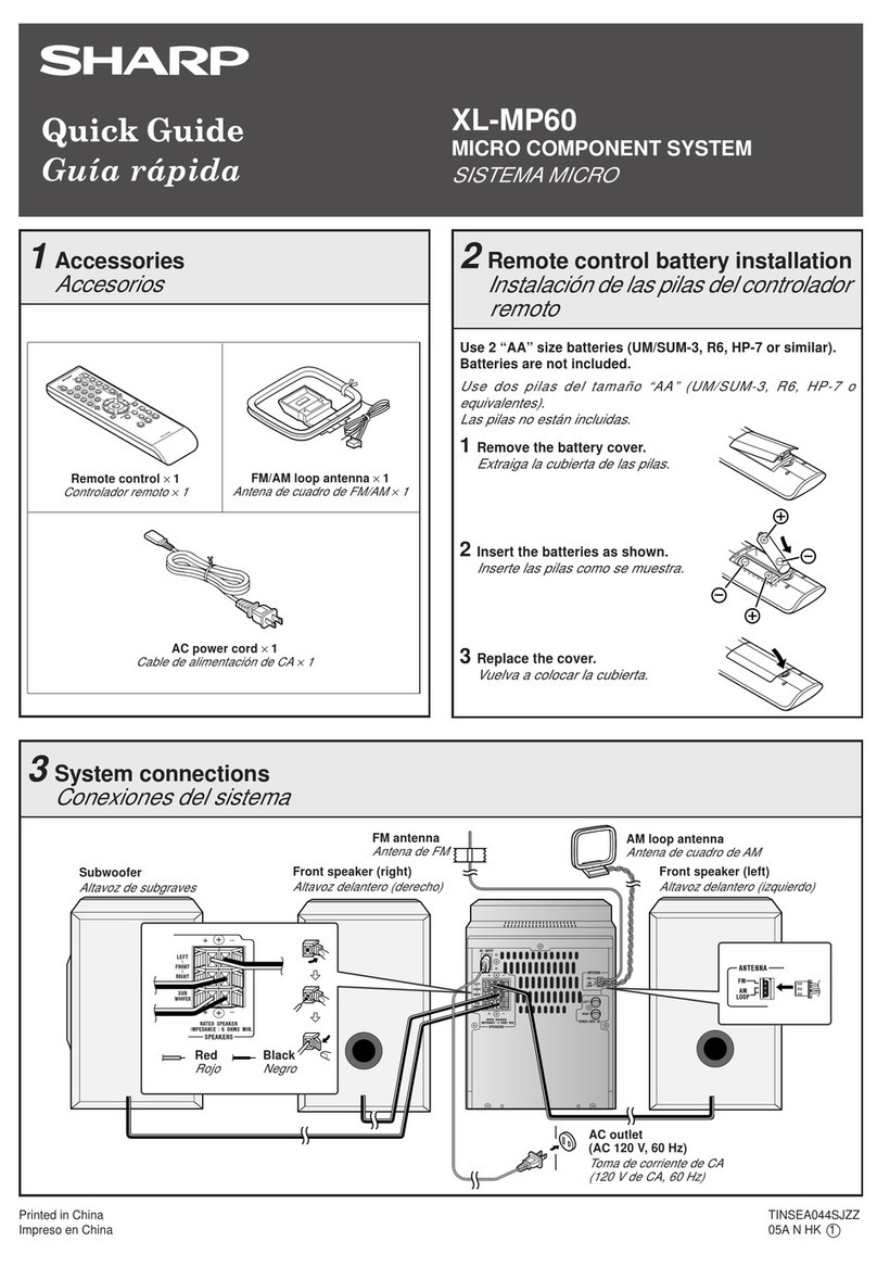 Sharp XL-MP60 User manual