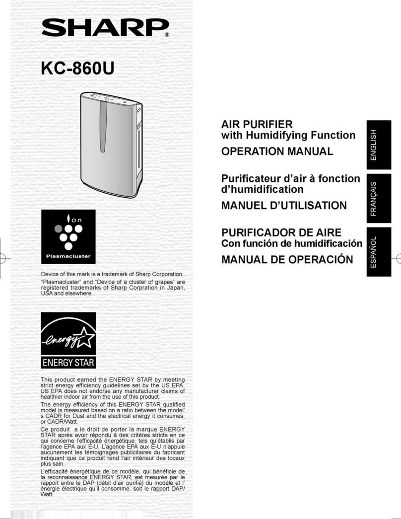 Sharp Plasmacluster KC-860U User manual