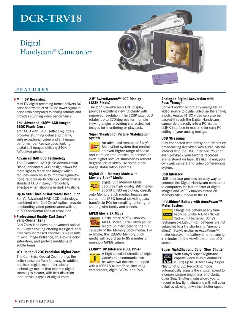 Sony DCR-TRV18 - Digital Handycam Camcorder User manual