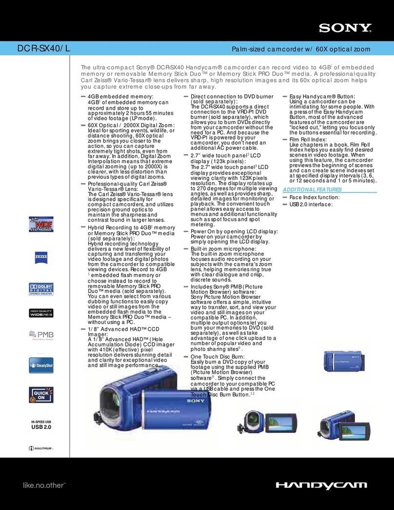 Sony DCR-SX40 User manual