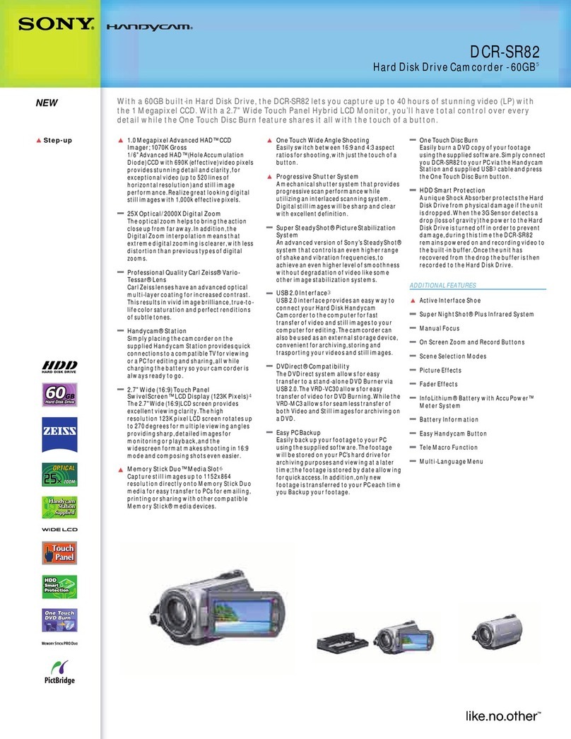 Sony Handycam DCR-SR82 System manual