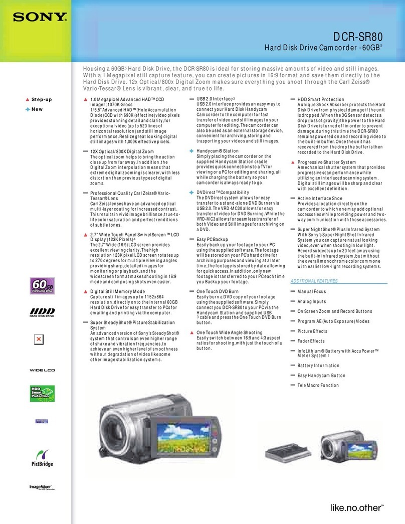 Sony Handycam DCR-SR80 brochure