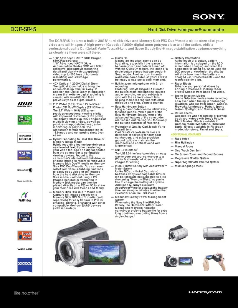Sony DCR-SR45 Handycam® User manual