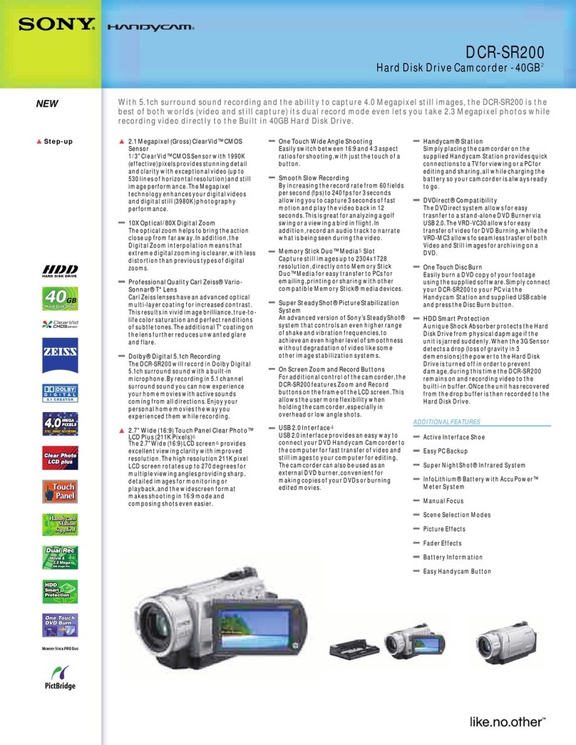 Sony Handycam DCR-SR200 User guide