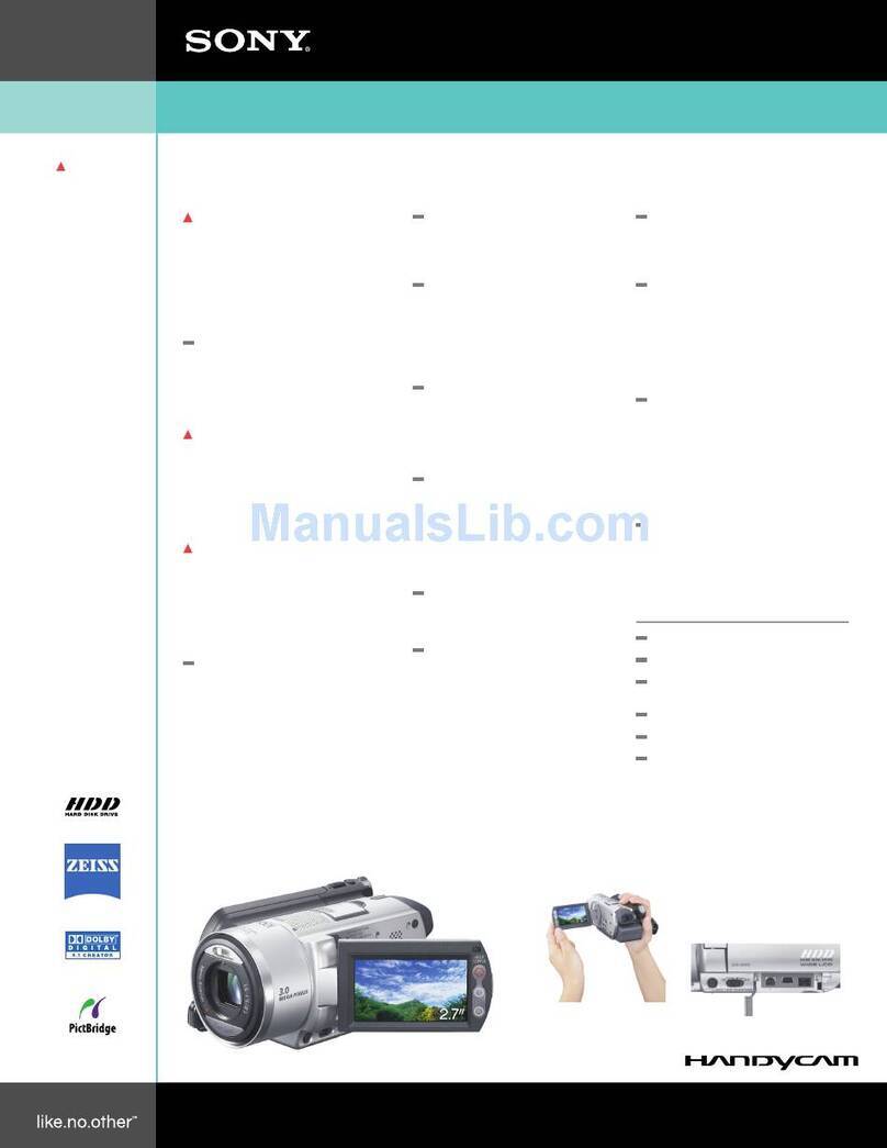 Sony DCR SR100 - Handycam Camcorder - 3.3 MP Specifications