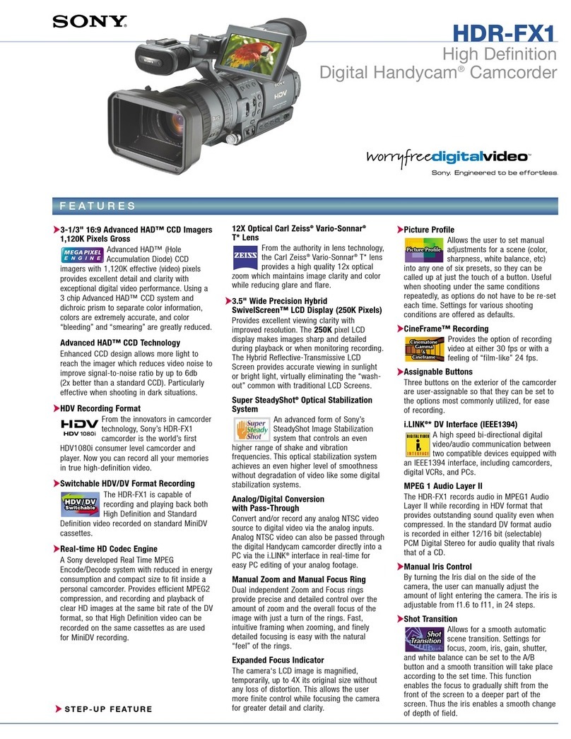 Sony Handycam HDR-FX1 User manual
