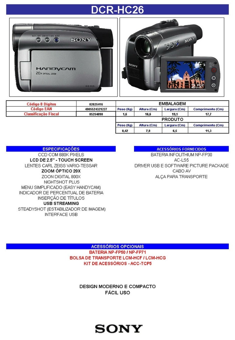 Sony MiniDV Handycam DCR-HC26 Specifications