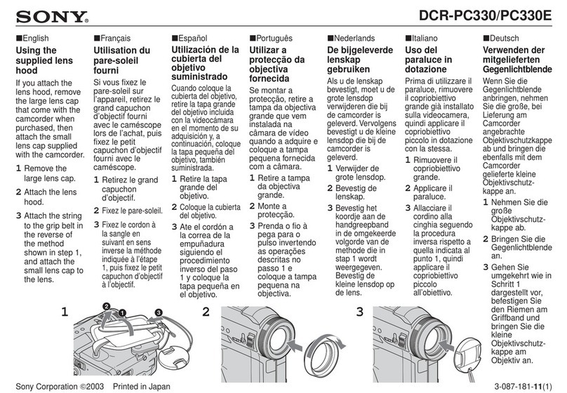 Sony DCR-PC330 supplementary guide