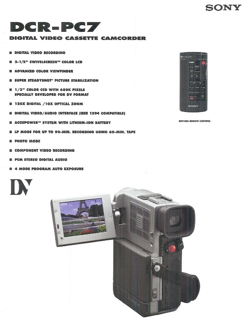 Sony Handycam DCR-PC7 User manual Sony Handycam DCR-PC7 User manual