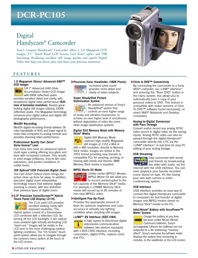 Sony Handycam DCR-PC105 User manual