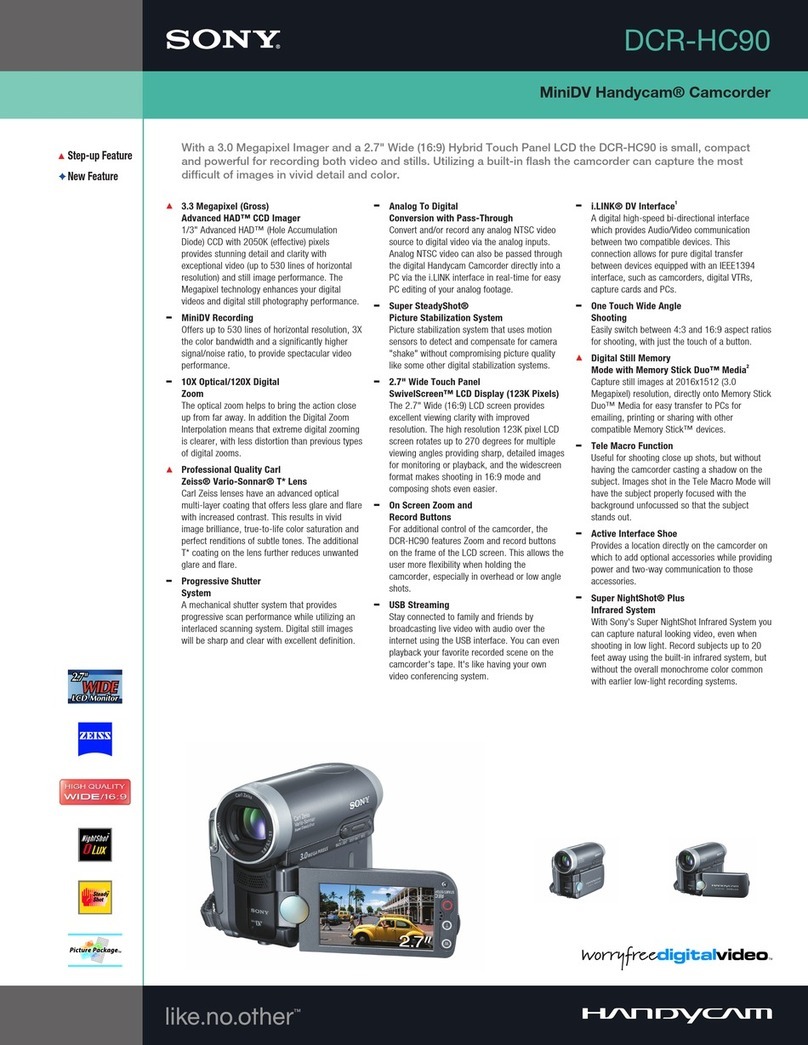 Sony Handycam DCR-HC90 User manual
