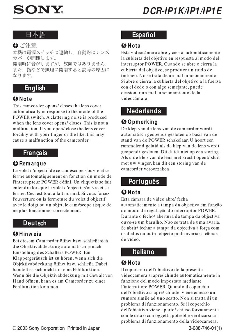 Sony Handycam DCR-IP1 Quick start guide